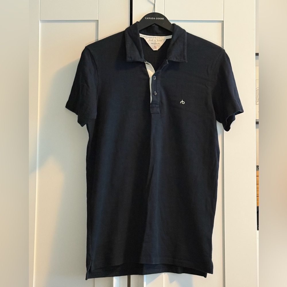 Rag & Bone Standard Issue Navy Polo